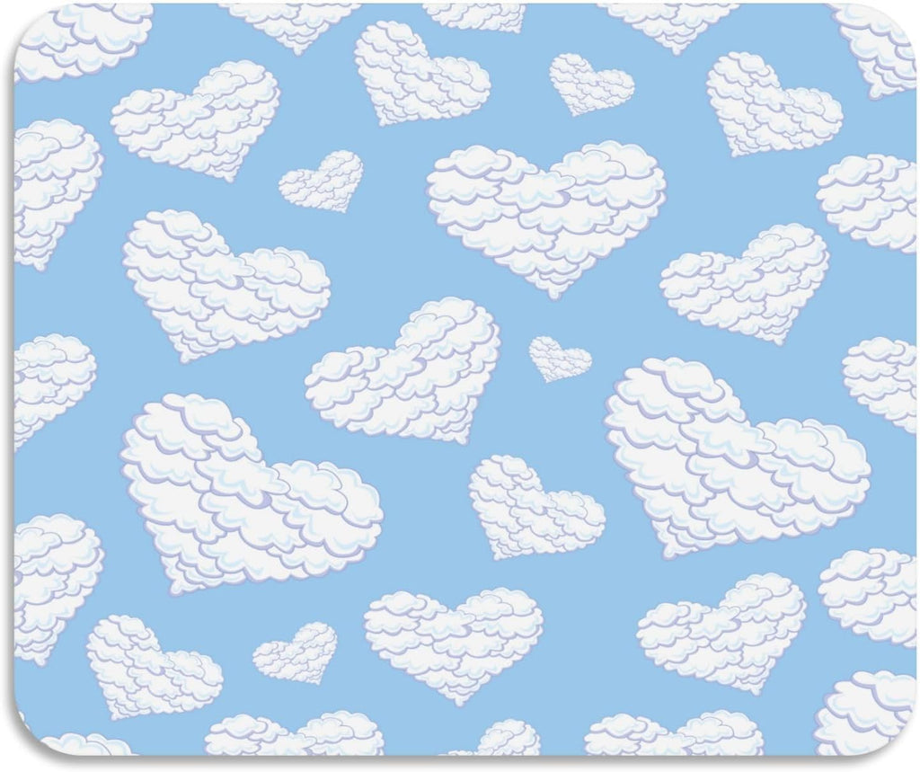 Valentine's Day Heart Blue Dish Drying Mat for Kitchen Counter, 23.6"x19.7" Coffee Bar, Super Absorbent Dish Drying Pad with Non-slip Rubber Backed, Quick Drying Mat for Coffee Machine