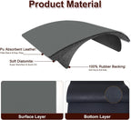 Dish Drying Mat for Kitchen, 15.7’’ X 17.7’’ Coffee Bar Mats for Countertop Fit Under Coffee Maker, Hide Stain Rubber Backed Espresso Machine Absorbent Drying Pad, Gray