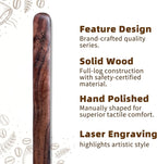 Solid Black Walnut Wood 3Pcs 6" Coffee Stirrers | Reusable & Multifunctional for Hot/Cold Beverages (Coffee, Milk, Oatmeal), Cooking & Crafts (jam, peanut butter Spreader, DIY Projects)