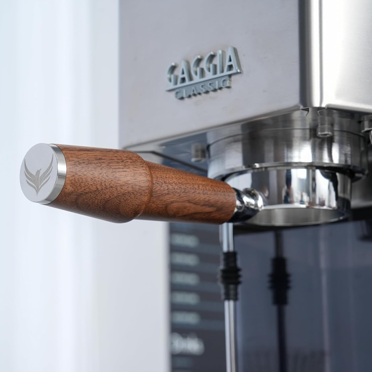 Walnut Espresso Accessories Set 58mm for Gaggia Bottomless Portafilter, Calibrated Tamper, Distribution Tool, Wdt, Dosing Cone and Puck Screen