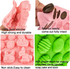 Easter Egg Silicone Mold for Chocolate 5 Packs Egg Shaped Mold Baking Pan for Easter Party Hot Chocolate Bombs Fondant Candy Jelly Dome Mousse Cake Topper Making
