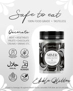 Sweet Spell Edible Glitter (15g) - Shimmer Sparkles for Drinks, Cakes, Cocktails - 100% Edible & Food Grade Glitter, Vegan, Gluten-Free (Silver)