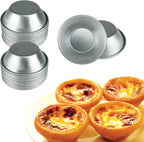 Weilan 25 Pcs Mini Tiny Pie Muffin Cupcake Pans Tin Egg Tart Mold Bakeware -NonStick Puto Cup