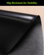 Black Plastic Table Cover Protector, 48" Round Waterproof Easy Flat PVC Desk Pad Mat, 1.5mm Thick Vinyl Table Top Protector for Dining Room Table, Office, Dresser