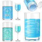 Cherrysea Edible Glitter for Drinks Cocktails Food Grade Edible Drink Shimmer Powder for DIY Champagne Beverages Wine 2 Colors Vegan Edible Luster Dust Set 4g/Bottle Gluten Free - Teal+Blue