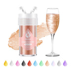 Rose Gold Edible Glitter for Cocktails - 6g Rose Gold Luster Dust Edible Drink Glitter Food Grade Metallic Shimmer Powder Cake Sprinkles for Beverage Chocolate Candy