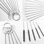 9pcs Wire Brush with Carburetor Cleaning Kit for Car,3pcs Brass Brush,3pcs Steel Brushes,3pcs Nylon Brushes