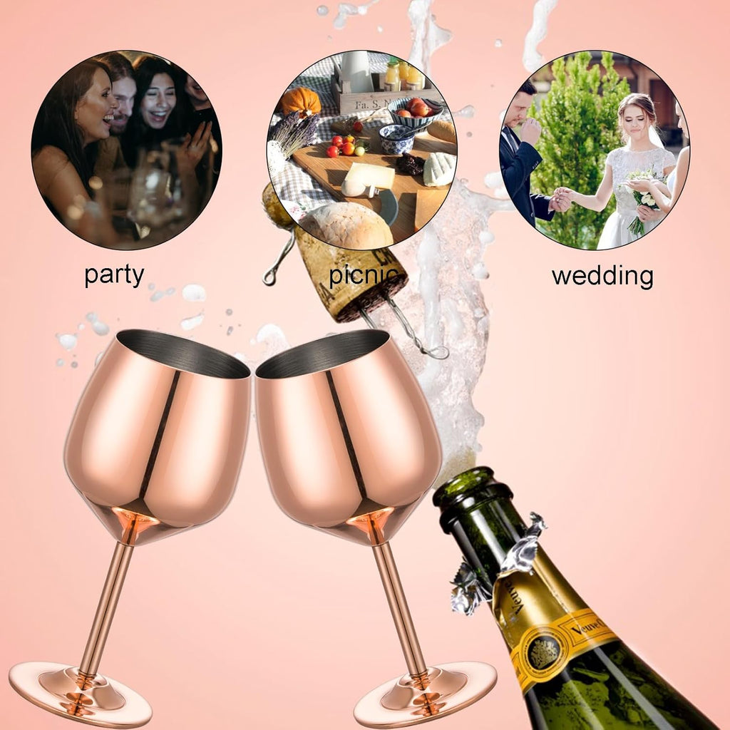 Shot Glasses, 2 oz Shot Glass Set, Stainless Steel Shot Glasses, Mini Wine Glass Perfect for Tasting Brandy,Suitable for family dinner party, party supplies, bar tools, gifts(set of 2)