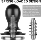 Calibrated Spring Loaded Coffee Tamper for Espresso Machine - Essential Espresso Tool for Perfect Tamping Results - Fits Portafilter Baskets(53mm, Black)