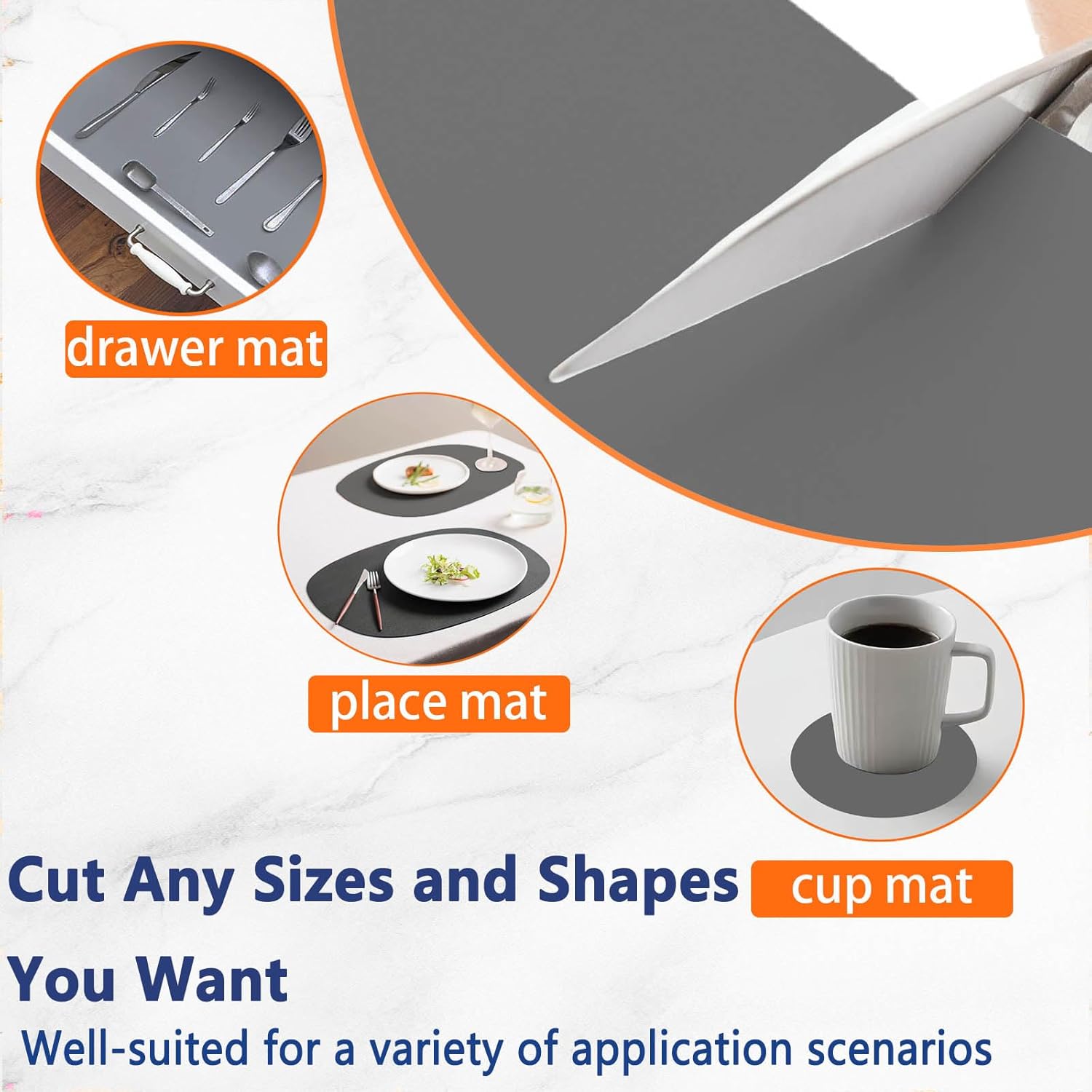 Large Silicone Placemat, 78.7''x15.7''(200cmx40cm) Extra Large Countertop Protector Mat, Heat Resistant Mat for Countertop with Non-Slip, Silicone Mats for Kitchen Counter/Crafts, Black