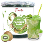 Fanale Kiwi Popping Boba Pearls, Vegan, Non GMO, Gluten Free, Fat Free, Perfect for Bubble Tea, Smoothies, Ice Cream, Desserts, and Beverages.