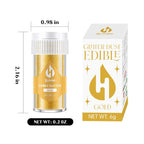 Gold Edible Glitter for Cocktails Food Grade Luster Dust Edible Gold Drink Glitter Metallic Shimmer Powder for Cakes Beverage Chocolate, 6g