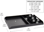 Mind Reader Coffee Station Serving Tray, 7 Pod Capacity Countertop Organizer, Storage, 17.5" L x 13.25" W x 1.25" H, Single, Black