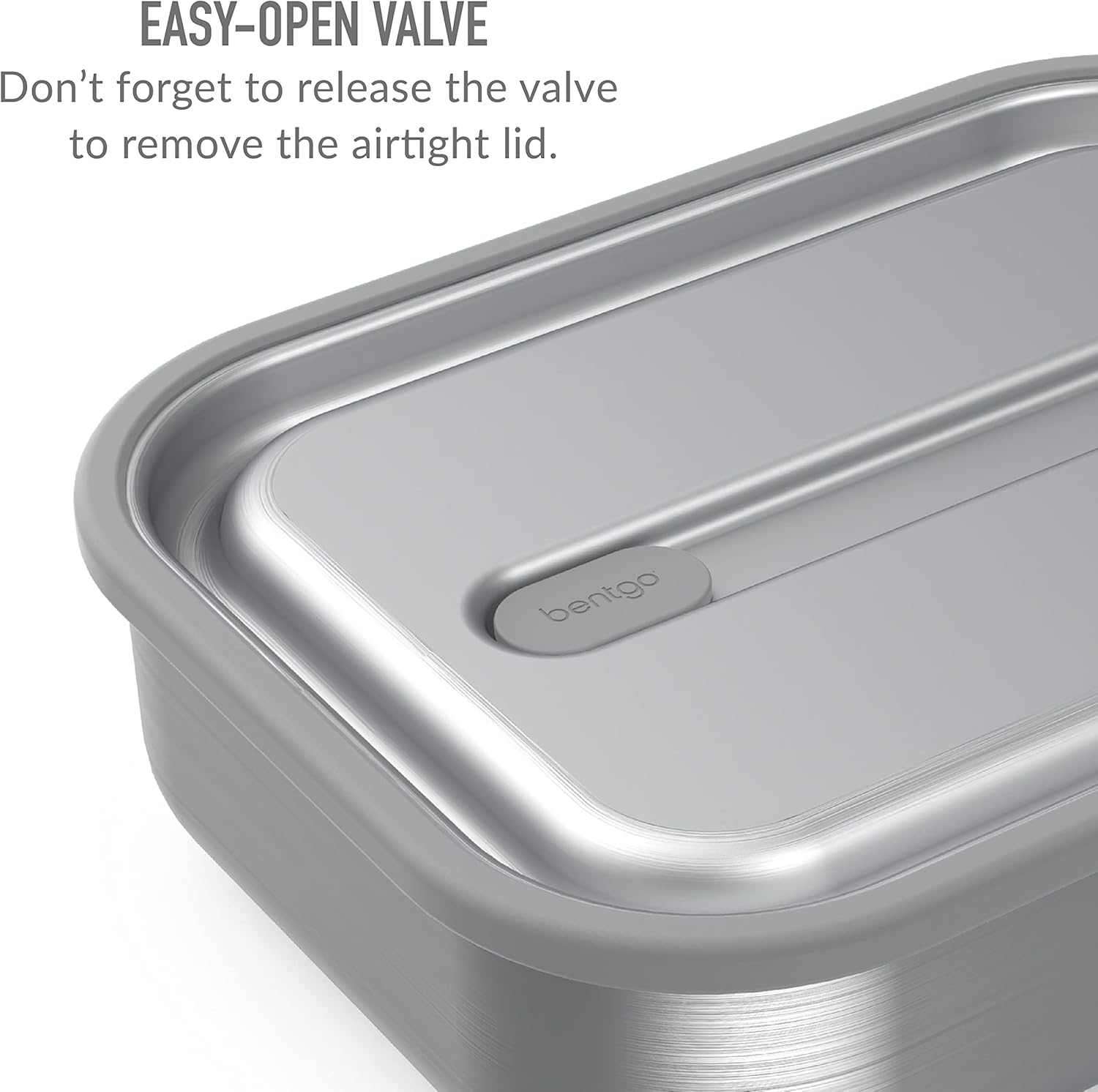 Bentgo MicroSteel Leak-Proof Lunch Box - Microwave-Safe, Oven-Safe, Bento-Style Container with Removable Divider, Airtight Lid, Sustainable Design, Odor & Stain Resistant (Stainless Steel)
