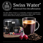 VINIA Blood Flow DECAF Coffee - Medium Roast Superfood Coffee Pods, Swiss Water Process Powered by Red Grape Piceid Resveratrol Boost Energy Compatible with K Cup Coffee Pods Machines, Caffeine Free, 30 Ct