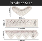 Lace Fondant Mold Set of 3, Edible Lace border Cake Decorating Imprint Mat Silicone Molds for Wedding, Valentine's Day, Chocolate, Cupcake, Cookies, Gum, Candy, Marzipan, Polymer Clay, Epoxy Crafts