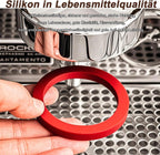 Silicone Gasket made for E61 Espresso Machines, Red O Ring Gasket Replacement 8mm, Compatible with Gaggia Classic Pro, Rocket Espresso, ECM, Quickmill, Vibiemme, Lelit 58mm, Wega, San Remo