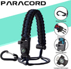 Stainless Steel Water Bottles 32oz - with Paracord Handle, Straw/Spout Lid, Carrying Case & Protective Boot, Leak Proof Double Wall Vacuum Insulated Bottle Keep Cold 48H & Hot 24H