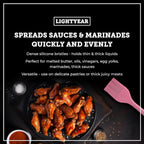 Lightyear Silicone Basting Pastry Brush Set (2 Pcs) ❘ 450°F Heat Resistant Oil Brush for Your Kitchen - Ideal For BBQ’s, Baking & Cooking | 100% Food Grade Silicone - BPA Free & Dishwasher Safe (Pink)