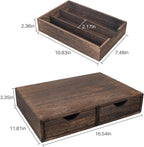 HTB K Cup Holder Compatible with K Cups,Coffee Pod Holder Holds Up 30 Cups,K Cup Organizer Storage Drawer (Wood-b)