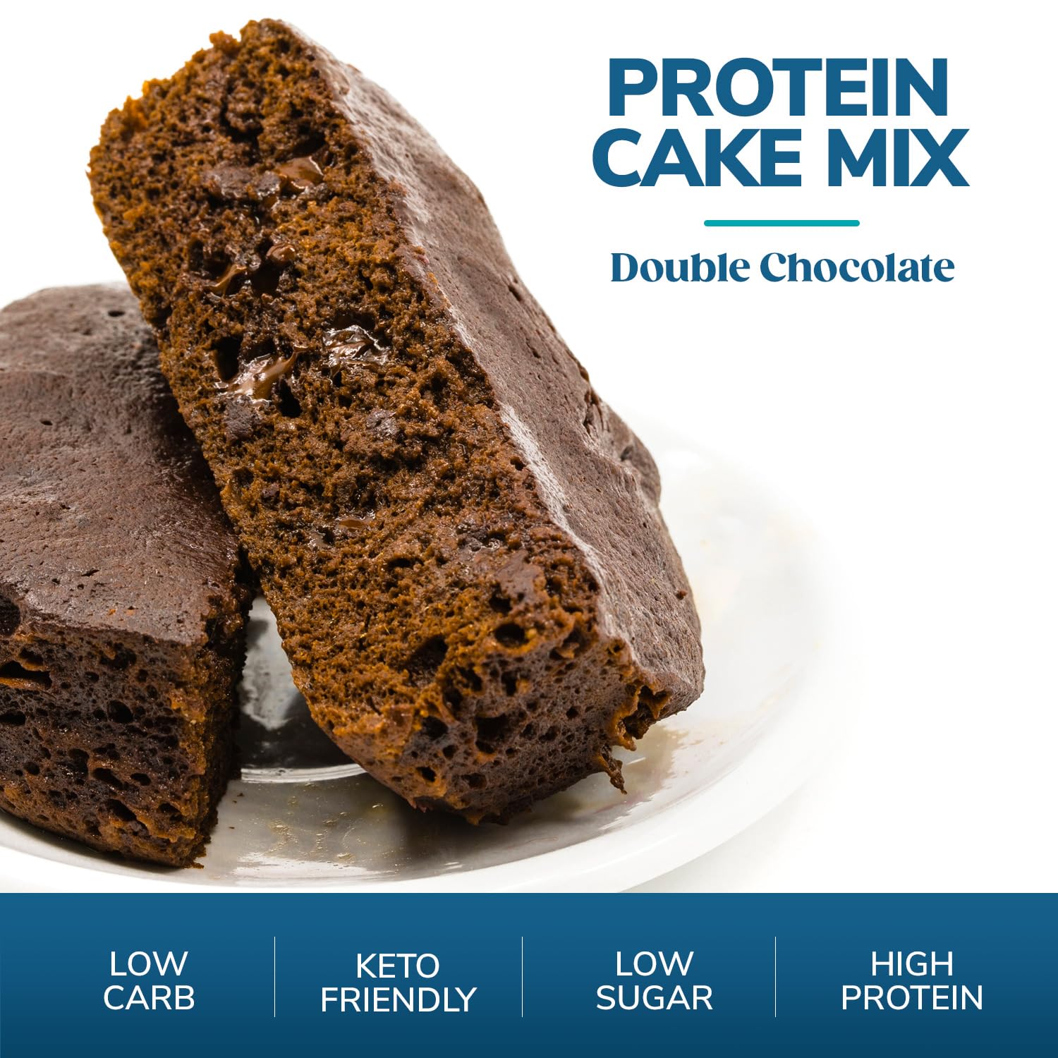 WonderSlim Protein Cake Mix, Double Chocolate, 12g Protein, Low Carb (7ct)