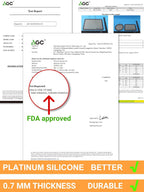 Silicone Baking Mat - Best Platinum Silicone - Sopito Non-Stick Reusable, Food Safe Baking Mat, 5Pcs Set of 2 Half Sheet Size & 2 Quarter Baking Sheets and 1 9'' Pizza Mat, Grey