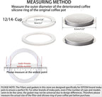 2 Pcs Filter with 3 Pcs Silicone Gasket Seals for 12 Cup 14 Cup Stovetop Espresso Coffee Maker Replacement Parts for DITOSH Aluminium Moka Pot