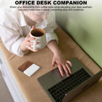 Marble Coasters: 4-Piece Set of Acacia Wood Marble Coasters, Suitable for Kitchens, Offices, and can be Used as Gifts