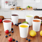 Turbo Bee Disposable Paper Coffee Cups 16oz, 210 Pack White Paper Cups,Disposable Hot Drinking Cups