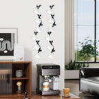 Ecqizer Coffee Mug Wall Rack - Metal Cup Holder Tree for Bar Decor - 4pcs Black Mounted Rack