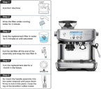 12-Pack Charcoal Water Filters Compatible with Breville BWF100 Machines, Breville Espresso Machine Water Filter Replacement