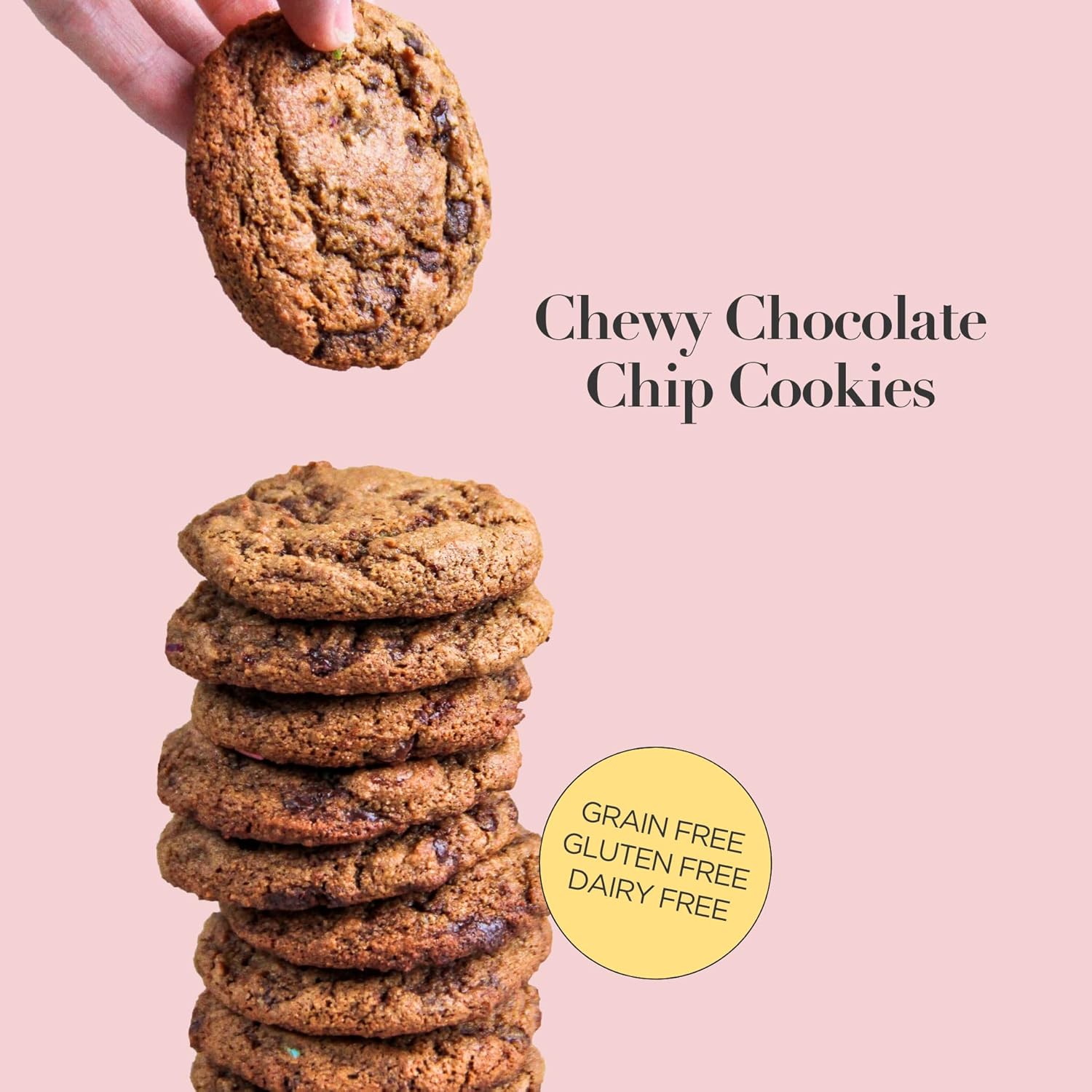 Stellar Eats Grain-Free Chocolate Chip Cookie Mix | Almond Flour-Based | Gluten-Free, Dairy-Free, Paleo-Friendly | Soft, Chewy & Fudgy | Sweetened with Unrefined Coconut Sugar | Makes 14–16 Cookies