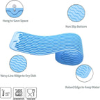 Silicone Dish Drying Mat for Multiple Usage,Easy clean,Eco-friendly,Heat-resistant Silicone Mat for Kitchen Counter,Sink,Bar,Bottle,or Cup Light Blue M 17 inches x 6 inches