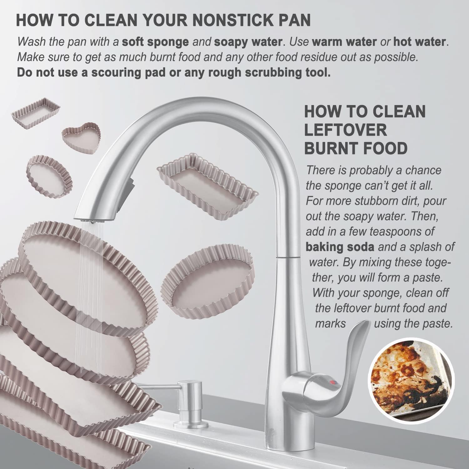 CHEFMADE Tart Pan, 7-Inch with Removable Loose Bottom Non-Stick Round Quiche Bakeware for Oven and Instant Pot Baking (Champagne Gold)