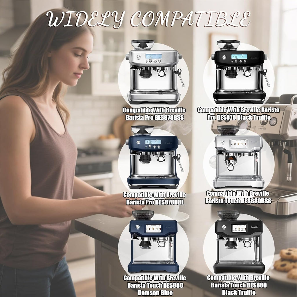 Replacement Water Filter for Breville Espresso Machine Barista Touch Bes880, Barista Pro BES878, Oracle Touch BES990, Oracle BES980, Dual Boiler BES920 Bambino ClaroSwiss Sage, Pack of 4