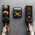 MHW-3BOMBER Espresso Tamping Station, 4 in 1 Tamper Station for Storage 51-58mm Portafilter, Distributor and Espresso Accessories,ABS Portafilter Holder,Black,CH6719