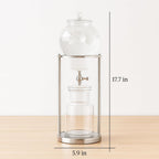 Nispira Luxury Ice Cold Brew Dripper Coffee Maker in Stainless Steel and Borosilicate Glass, 600 ml Silver
