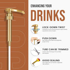 Jimoco® Syrup Pump Dispenser + Torani® Brown Sugar Cinnamon Syrup, 25.4 oz - Coffee Syrup Pump & Flavoring Bundle