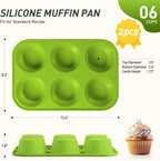 2 Pack 6 Cups Silicone Jumbo Muffin Pan with Metal Reinforced Frame Silicone Molds Mother Day Best Mama Mommy Bonus Mom Ever Mother In Law Gifts Step Mom Stepmom Grandma Gigi Granny Nana Present