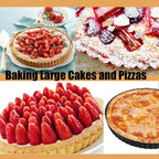 DATANYA Tart Pan 9 Inch Tart Pans Removable Bottom, Non-Stick Quiche Pan Carbon Steel Heavy Duty Pie Pan 9 Inch Tart Pan Loose Bottom, extra high of 1.2 Inches