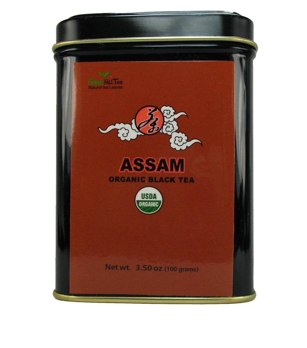 Organic Assam (TGFOP) Black tea loose tea 3.5 OZ packed in tea tin