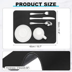 uxcell Silicone Mats for Kitchen Counter, 15.7" x 11.8" Non-Slip Countertop Protector Mat Heat Resistant Coffee Mat Waterproof Table Placemat, Black