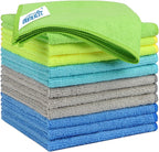 HOMEXCEL Microfiber Cleaning Cloth 12 Pack, 12.5 x 12.5 Inch Microfiber Towels for Cars, Ultra Absorbent Cleaning Rags, Lint Free Cleaning Towels for Household, Kitchen, Window, and Car, Multicolor