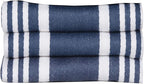 Urban Villa Kitchen Towels 100% Cotton Dish Towels for Kitchen (Set of 3) 20”x30” Dish Cloths Highly Absorbent Kitchen Linen Set with Hanging Loop Perfect for Drying Dishes Cleaning Towels-Blue White