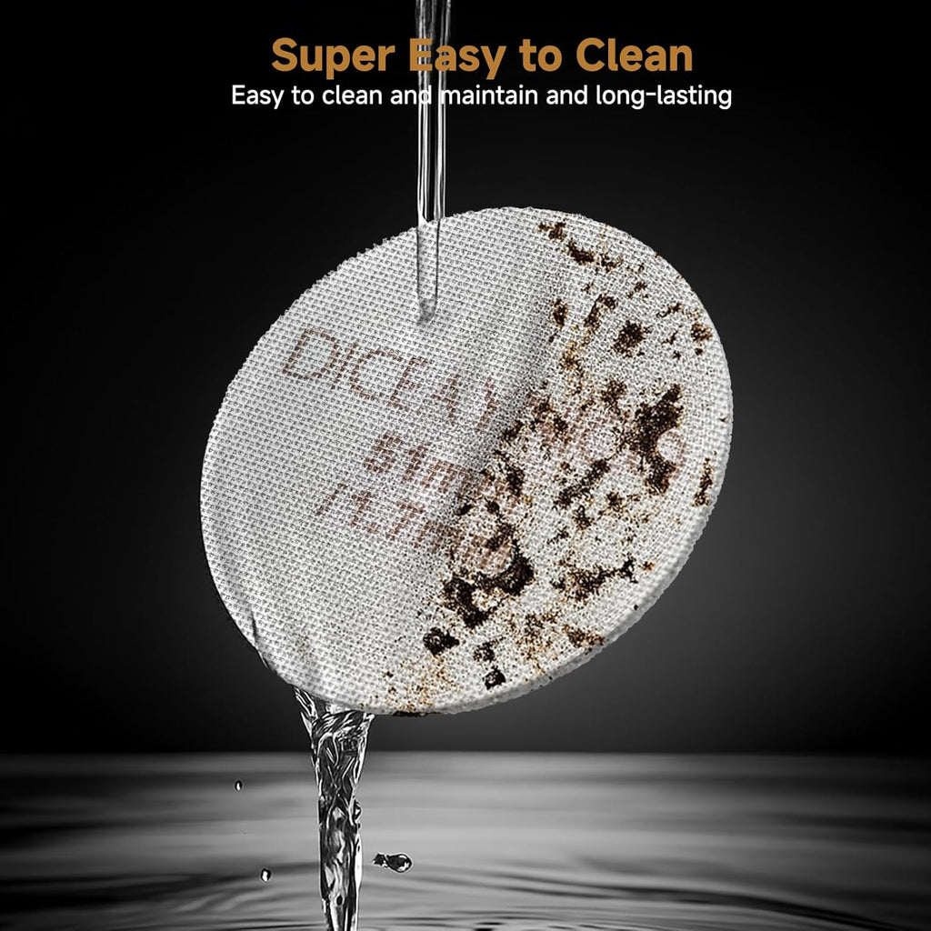 2 Pieces Espresso Puck Screen,Metal Coffee Filter,1.0mm & 1.7mm Thickness 150μm - 316 Stainless Steel,Reusable Barista Espresso Filters for Espresso 51mm Portafilter Filter Basket