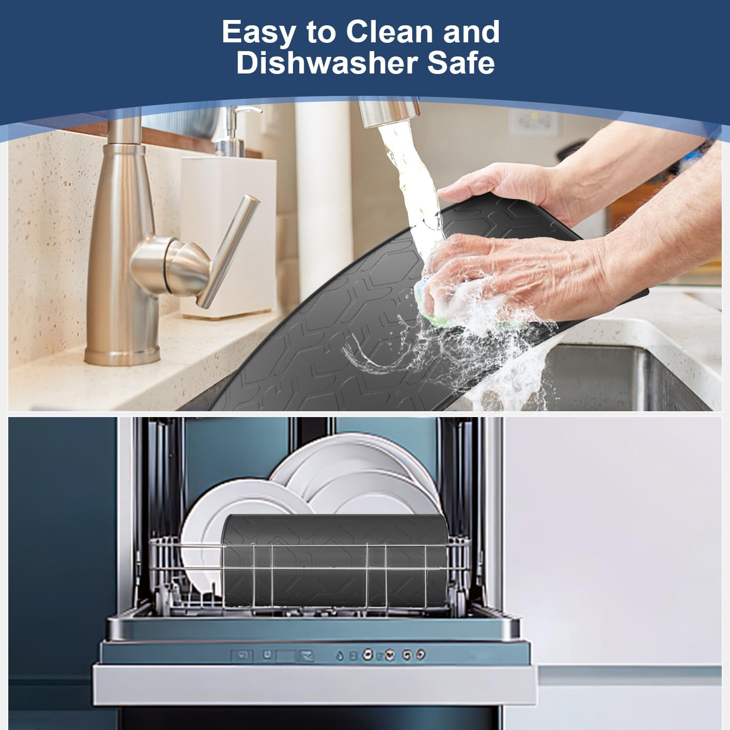 17.7"x14" Silicone Coffee Bar Mat, Non-Slip Hot Pad, Countertop Protector for Air Fryers, Microwaves, Coffee Makers, Compatible with Ninja, Cosori, Chefman, Toshiba