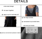 ZQFFB Pinafore Cross Back Apron for Women with Pockets Japanese Smock for Work Gardening Cooking Painting Baking