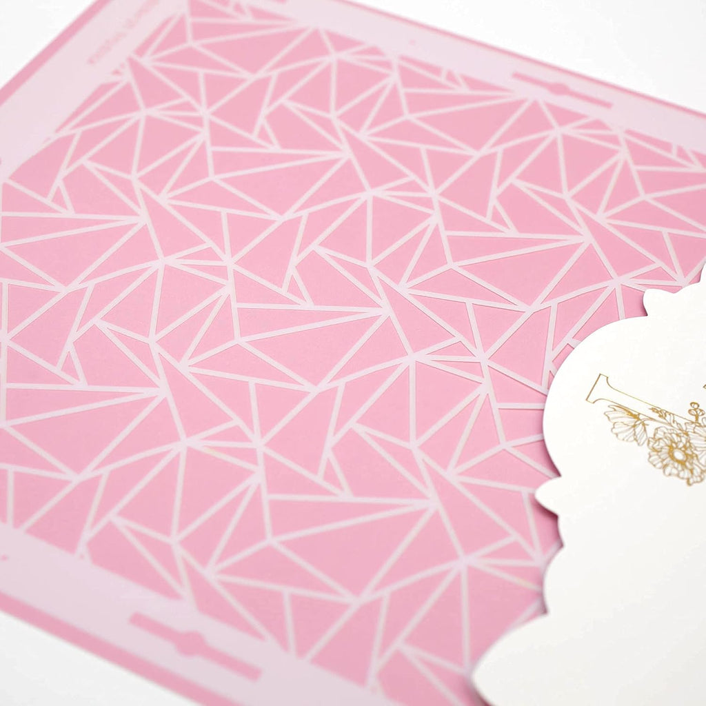 Cake Decorating Stencil for Tall Buttercream Cake, Royal Icing, Ganache, Paint, Airbrush (Kristal)