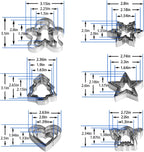Christmas Cookie Cutter Set - 18 Piece Gingerbread Man, Snowflake, Tree, Heart, Star, Angel Shapes for Holiday Winter Baking