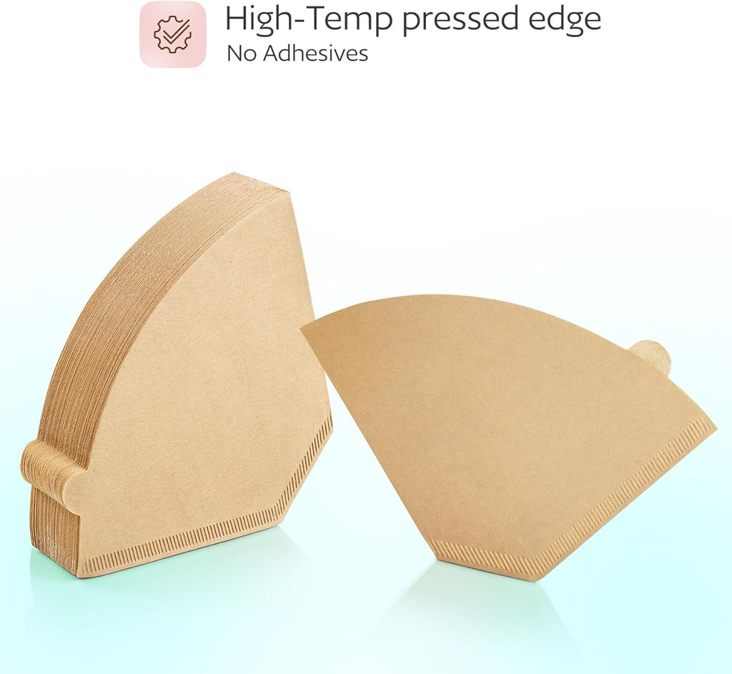 200 Pcs #4 Unbleached Paper Coffee Filters for Cuisinart, Ninja, BLACK+DECKER & other 8-12 Cup Coffee Makers - Perfect for Pour Over and Drip Coffee